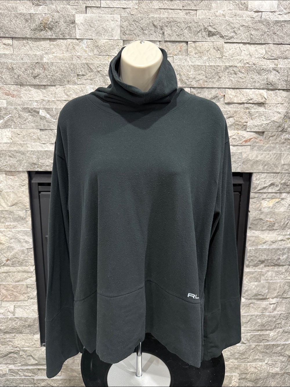 Ralph Lauren Women's Black Cowl Neck Sweater